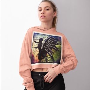 Tinkerbell Quote Cropped Hoodie